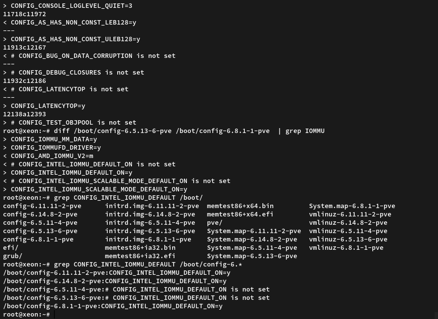Kernel config